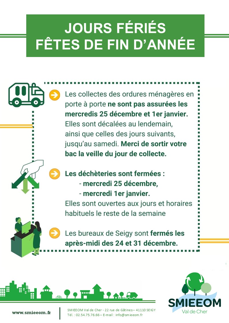 décheteries : Horaires d'hiver