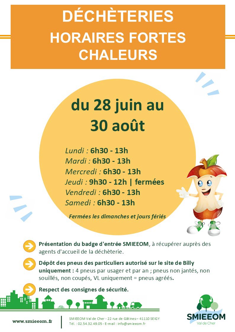 décheteries : Horaires d'hiver